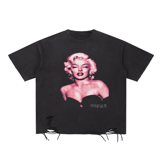 MARILYN,T-SHIRT,THRASHED
